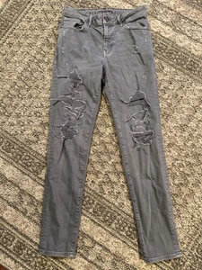 American Eagle Mens Next Level Flex Ripped Distressed Slim Jeans 29x32 - Picture 1 of 9