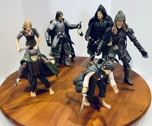Lote de 6 Figuras de Acción Posables FOTR & TTT De Colección El Señor de los Anillos de Toybiz - Imagen 1 de 17