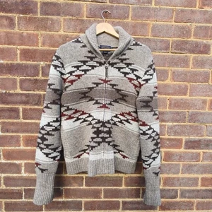 Pendleton Brown SALT CREEK SHETLAND ZIP CARDIGAN Small - Picture 1 of 8