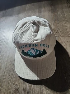 Jackson Hole Cream Corduroy Hat Cap One Size Fits Most Adjustable - Picture 1 of 4