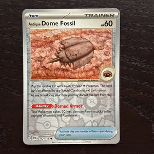 Antiguo Fósil Cúpula 152/165 Pokemon 151 Escarlata y Violeta Reverso Holo Común Casi Nuevo - Imagen 1 de 2