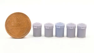 USA Made - HO Scale Garbage Can with Lid - 5 Pack 870846 - Picture 1 of 3