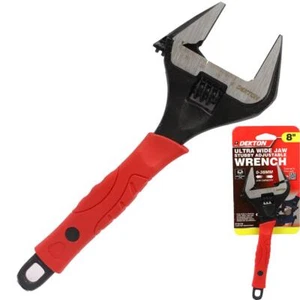 Dekton 8" Adjustable Spanner Extra Wide Jaw Soft Grip Handle Wrench Piler - Picture 1 of 3