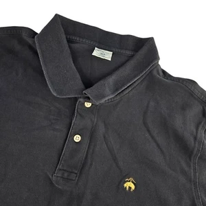 Brooks Brothers 1818 Herren XL Schwarz Kurzarm Slim Fit Baumwolle Polo - Bild 1 von 4