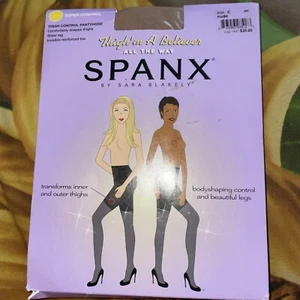 Spanx All the Way Thigh'm A Believer Pantyhose Super Control NUDE Size C - Picture 1 of 5