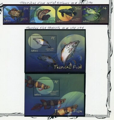 NEVIS MNH 1187-94 peces tropicales AG732 Foto 1 de 2