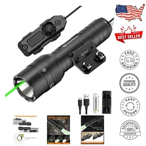 Rechargeable 1250-lumen Green Laser Tactical Flashlight with Remote Switch - Picture 1 of 10