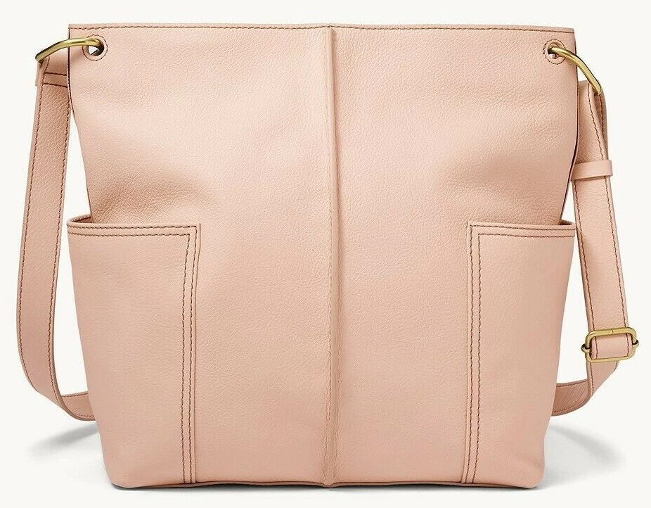 Fossil Lane NS Crossbody Shoulder Bag Pale Pink Leather ZB1321656