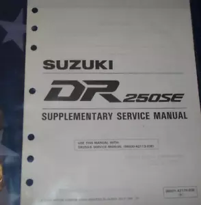 Suzuki DR250SE Suplementario Servicio Manual 99501-42170-03E 1994 1995 - Imagen 1 de 3