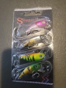 4PK Lot Fishing Lures Bait Whopper Plopper Topwater Floating Rotating Tail Bass - Picture 1 of 5