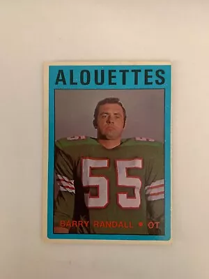 1972 O-Pee-Chee CFL #23 Barry Randall - MONTREAL ALOUETTES - RARE ! (invJ1) - Image 1 of 2