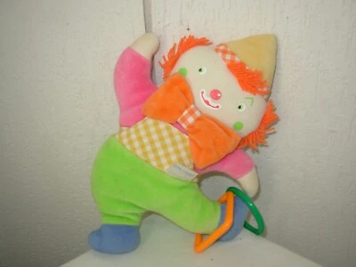 Peluche doudou hochet "Clown" Corolle 27cm PDOU032 - Photo 1/4