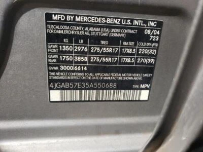 Used Speedometer Gauge fits: 2005 Mercedes-benz Mercedes ml-class 163 Type clust - Image 1 of 4