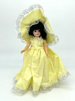 Carlson Doll 8" Southern Bell Sleep Eyes Blue Black Hair Scarlett Vintage - Image 1 of 4