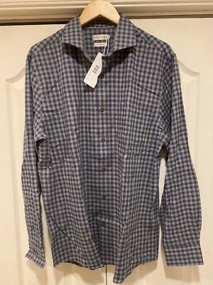 Southern Proper Mens Blue Anderson Tailored Fit Button Up Henning Shirt Large - Image 1 of 4