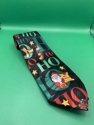 Vintage Steve Harris Happy Holidays Men’s Christmas Santa Ho Ho Ho Necktie - Image 1 of 4