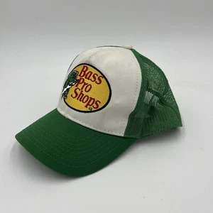 Bass Pro Shops Trucker Druckknopflasche Netz grüne Mütze bestickt Logo - Bild 1 von 9