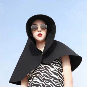 Women Fishing Hat Wide Brim Sun Shawl Cape UV Neck Protection Beach Summer - Picture 1 of 15