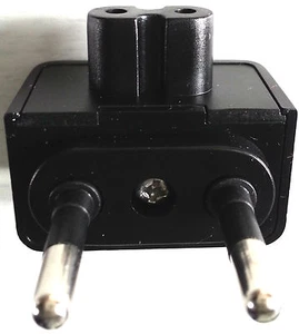 Enchufe de red europeo de 2 pines a IEC C7 figura 8 tipo adaptador de corriente alterna, cargador de pared - Imagen 1 de 4