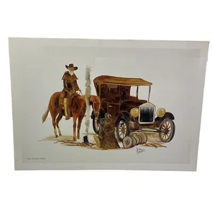 Peter Browne Print ‘The Starlight Motel’ Australian Outback Artist 35 x 50cm - Bild 1 von 7
