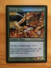Mtg premium deck series: slivers foil muscle sliver nm/sp