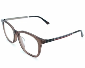 Gucci Square Full Rim Brown Ruthenium 52-18-145MM Men's Eyewear GG0831OA 003 - Picture 1 of 2