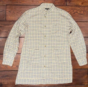 Engineered Garments Long Cotton Check L/S Chore Shirt / Lightweight Jacket Sz M - Picture 1 of 15