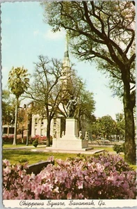 Chippewa Square and statue of General James Edward Oglethorpe Savannah Georgia - Picture 1 of 2