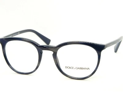 NEW D&G Dolce&Gabbana DG3269 3092 STRIPED GREY On BLUE EYEGLASSES 49-21-140 mm - Image 1 of 4