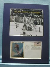 1980 Winter Olympics - US Beats Russians in Hockey & Lake Placid First Day Cover