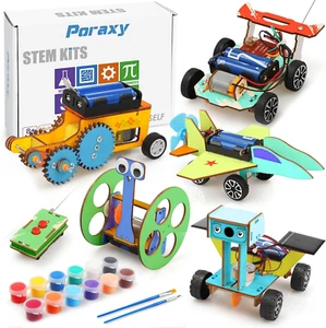 5 in 1 STEM Model Car Kits, STEM Projects for Kids, Boys Toys Age 8-10, 3D Woode - Picture 1 of 12