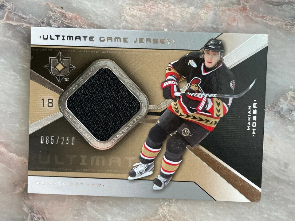 2004-05 Upper Deck Ultimate Collection Game Jersey /250 Marian Hossa #UGJ-MH HOF - Image 1 of 2