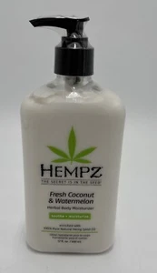 NEW HEMPZ FRESH COCONUT & WATERMELON HERBAL BODY MOISTURIZER. 17 FL. OZ. SEALED - Imagen 1 de 6