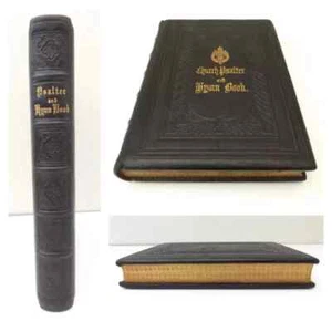 1800s Gauffered Gold All Edges Psalter Hymn Book Bible Tooled Leather Binding - Imagen 1 de 20