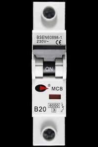 CGD 20 AMP CURVE B 6kA MCB CIRCUIT BREAKER G06-1B20 - Picture 1 of 6