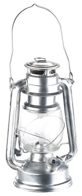 Lampe tempête à LED au design de lampe à huile, imitation flamme - Argent - Lun - Photo 1/4