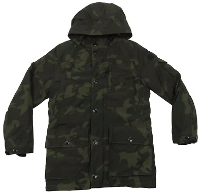 Chaqueta Parka Nórdica J Crew Camuflada Transpirable Prima Loft Forrada con Edredón Para Hombre Cremallera Completa Foto 1 de 4