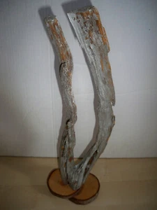 Holzobjekt Er und Sie Unikat Einzelstück Höhe ca : 43 cm Braun silber - Bild 1 von 4