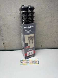 Atlantic Media Stix for Blu-rays,DVDs, CDs, Video Game Storage Wall Mount 4 Pack - Picture 1 of 9