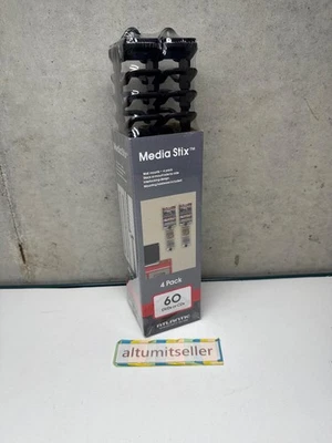 Atlantic Media Stix for Blu-rays,DVDs, CDs, Video Game Storage Wall Mount 4 Pack - Image 1 of 4