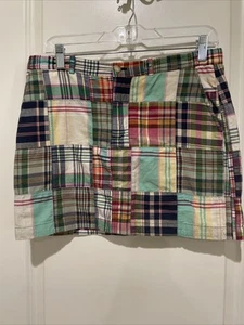 Vintage Ralph Lauren Sport Madras Patchwork Plaid Short Skirt Women’s Size 6 - Picture 1 of 5