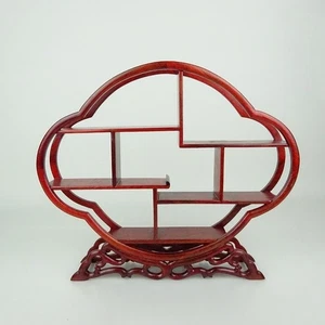 Japanischer Blumenständer aus Holz, Bonsaisch Mokko Stil Regal 26,5 cm - Bild 1 von 6