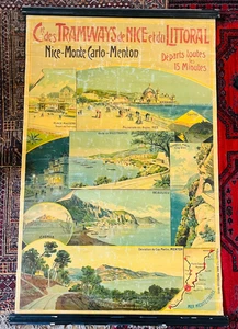 Cie des Tramways de Nice et du Littoral – Nice – Monte-Carlo – Menton. Départs t - Imagen 1 de 8