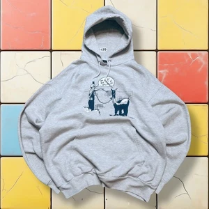 Vintage Y2K Napoleon Dynamite Hoodie Tina Llama Grey Movie Promo Pullover Sz S - Picture 1 of 15