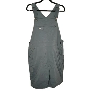 Duluth Damen L Erbstück Gartenarbeit kurze Latzhose tannengrün Ripstop Stretch - Bild 1 von 16