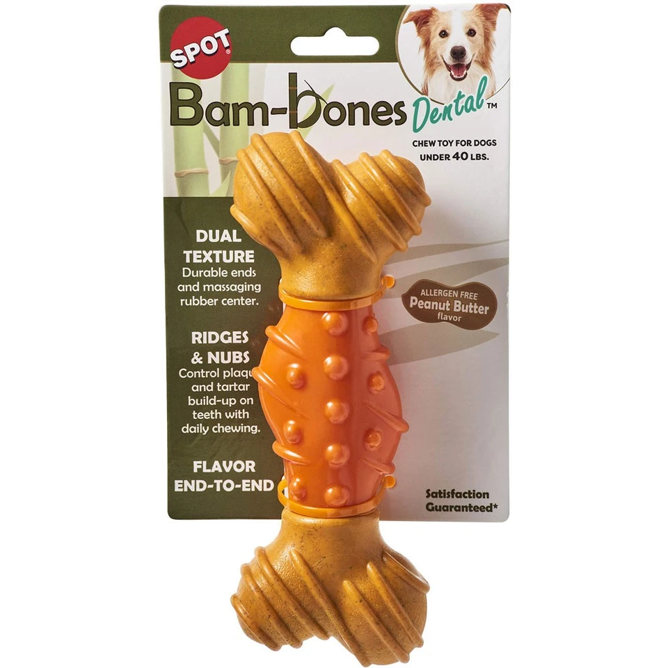 Зубная кость Spot Bambones из бамбукового волокна и массажной резины в центре D - Изображение 1 из 1