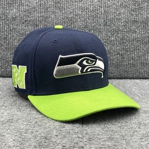 Seattle Seahawks Hat Cap Strap Back Navy Blue Green NFL Football Mens One Size - Picture 1 of 13