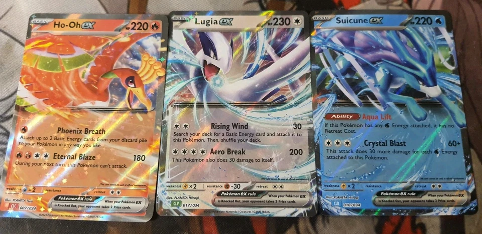 Lugia Ho-Oh Suicune EX 010 007 017 CLB CLC CLV Pokémon TCG Classic NM Promo Set - Image 1 of 1