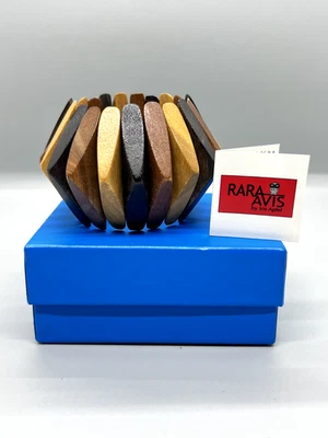 Деревянный сегментированный эластичный браслет Iris Apfel & Bajalia  - Изображение 1 из 4