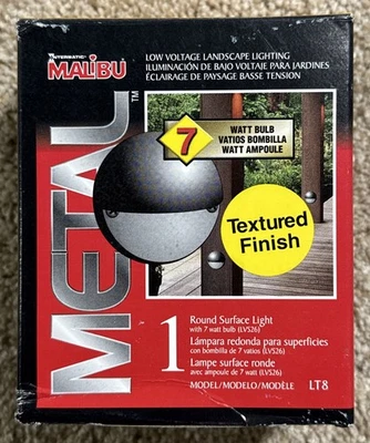 Luminária de teto compacta redonda Intermatic Malibu Metal LT8 7 watts texturizada preta - Imagem 1 de 4